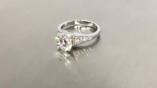 Custom Made Diamond and Moissanite Ring