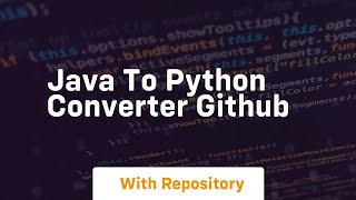 java to python converter github
