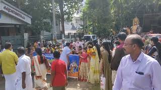 Srikrishana Jayanthi procession from Nenmini Balarama temple to Srikrishana temple Guruvayoor.