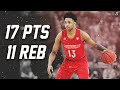 David Johnson Double Double Full Highlights vs Pitt 12.22.20 | 17 Points & 11 Rebounds!