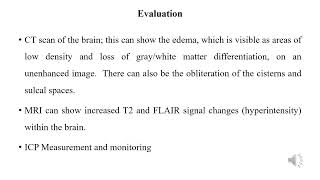 Cerebral Edema and it's Management