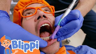 Blippi at the Dentist | Blippi | Kids Songs | Moonbug Kids