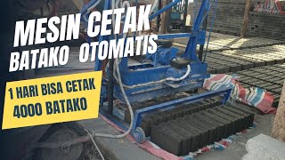 Mesin Cetak Batako otomatis, 1 menit cetak 10 biji