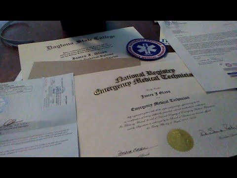 National EMT Certificate & State License! National EMT Certificate & State License!