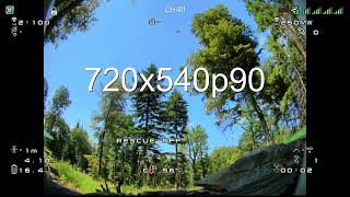 HDZERO Goggle DVR / 720p60 VS 540p90