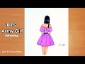 BTS Army Girl ll How to draw BTS Army Girl ll back side girl drawing ll #art #drawing