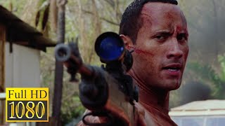 Dwayne Johnson took up arms and dealt with the entire Hatcher army in the film The Rundown (2003)
