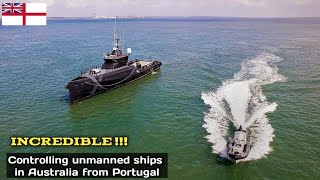The Royal Navy controls unmanned ships operating more than 10,000 miles away