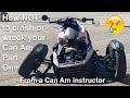 Can Am safety tips to keep you crash and damage free.