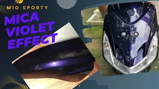 MIO SPORTY REPAINT || Glossy Black with Mica violet Effect