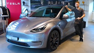 New Tesla Model Y Performance New Color Quicksilver 2023 Review