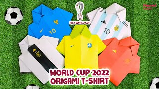FIFA World Cup 🏆 2022 | how to make a T-shirt jersey | origami | paper craft