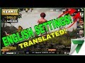 PUBG MOBILE ENGLISH SETTINGS! TUTORIAL! | PlayerUnknown's Battlegrounds Mobile Lightspeed