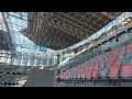 4K kursi oren & abu2 semakin bertambah atap semakin lebar Jakarta international stadium ( JIS )