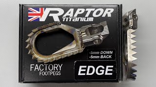 Raptor Edge ST Titanium Footpegs for 2024 KTM 300 TBI