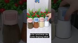 Dispenser Bumbu Dapur botol bumbu unik Tempat bumbu otomatis  Tempat Botol Garam