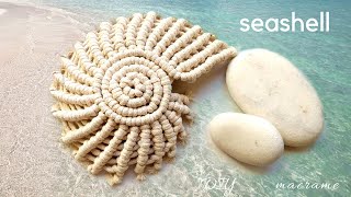 DIY macrame seashell tutorial update: new extremely slow step by step instructions, boho home decor