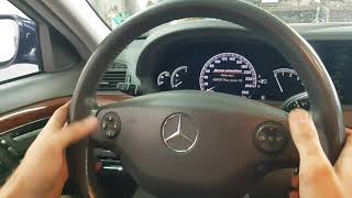 Mercedes Benz oil service reset w221 S-class russian menu