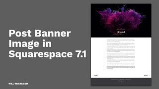 Blog Post Banner Image in Squarespace [Update]