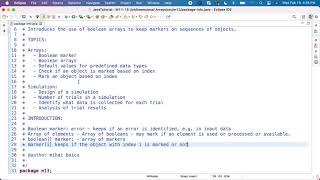 Java M13 Boolean arrays - introduction