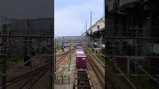 山陽本線東福山駅　貨物列車桃太郎通過