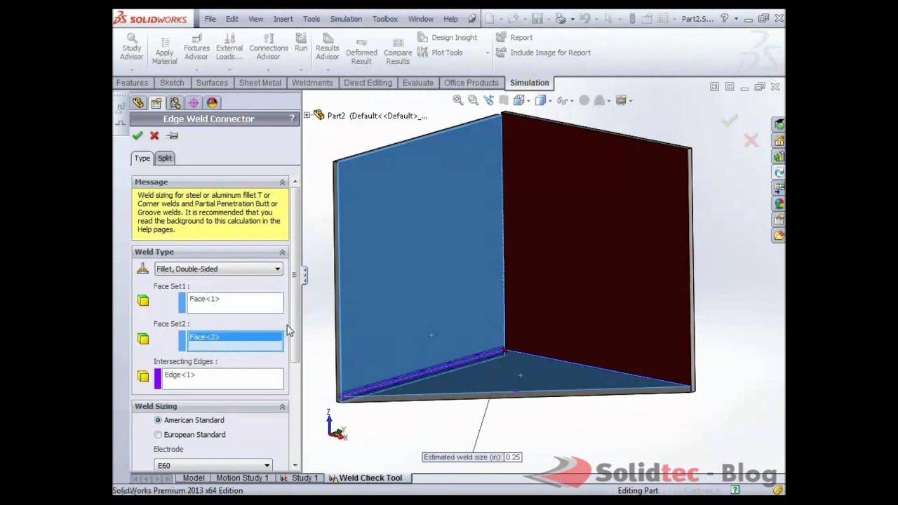 Weld Check Using SolidWorks Simulation - YouTube