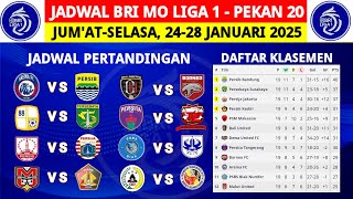 Jadwal Lengkap Liga 1 2025 Pekan 20 - Arema vs Persib - Barito vs Persebaya - Liga 1 Indonesia 2024