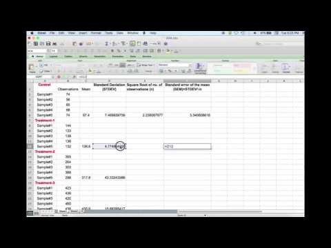 How to Calculate Standard Deviation and Standard Error, and Add Error Bars in Graphs Using Excel