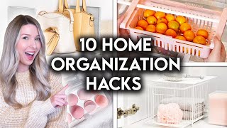 10 CLEVER HOME ORGANIZATION IDEAS + STORAGE HACKS