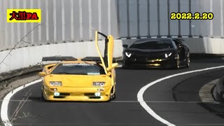 2022.2.20.日曜日の大黒PAに集まるスーパーカーを撮影！Best Performance Cars Supercar Acceleration Sound！