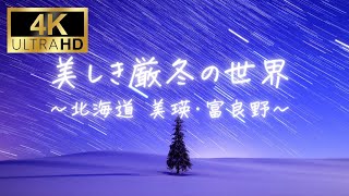 【4K】【絶景】美しき厳冬の世界  ～北海道 美瑛・富良野～【癒し】