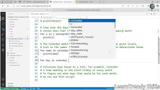 Python Working with Calendars | Using the Calendar Module in Python