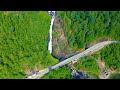 svandalsfossen falls in sauda norway drone footage