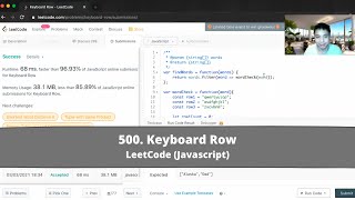 How to Solve "500 Keyboard Row" on LeetCode? - Javascript