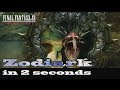 Final Fantasy XII The Zodiac Age - Zodiark in 2 seconds (No Seitengrat/Wyrmhero Blade)