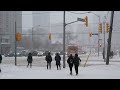 extreme winter snow storm in toronto canada massive snowfall