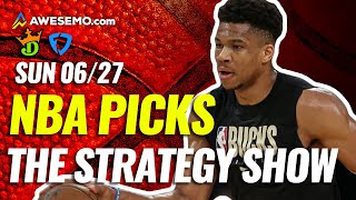 NBA DFS Strategy Show Picks for DraftKings + FanDuel Daily Fantasy Basketball | Sunday 6/27