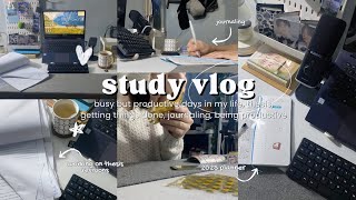 study vlog 📚 productive days in my life, pulling an all-nighter, getting things done ˚࿔