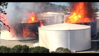 Massive fire breaks out at energy facility