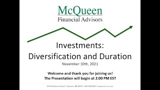 Investments Diversification and Duration Webinar 11.10.2021