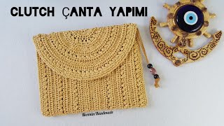 Kağıt İpten Kapaklı CLUTCH Çanta Yapımı, Örgü PORTFÖY Çanta