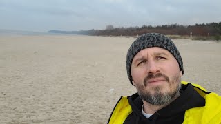 Władysławowo plaża zimą