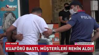 Kuaförü bastı müşterileri rehin aldı