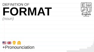 FORMAT meaning, definition \u0026 pronunciation | What is FORMAT? | How to say FORMAT