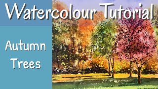 Fun Autumn Trees Watercolour Painting Tutorial
