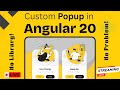 Live Coding Angular 20: Build a Custom Dialog & Popup (Step by Step)