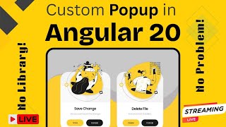 Live Coding Angular 20: Build a Custom Dialog & Popup (Step by Step)