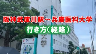 【西宮市地域情報動画】阪神武庫川駅から兵庫医科大学までの行き方（経路）の説明