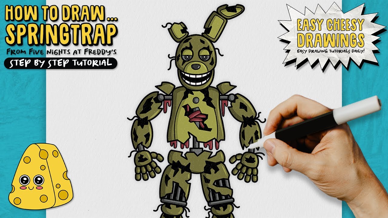 How To Draw Springtrap 亞 晴 Five Nights At Freddy S Easy Step By Step