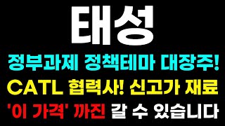 [ 태성 세력분석 ] 유리기판 정부지원 확정! CATL 밀어주고 신고가 갑니다! 지금은 세력주만 챙겨 보세요! #태성#태성주가#태성분석 #태성목표가